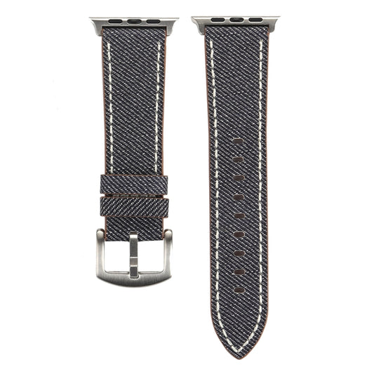 For Apple Watch Series 10 42mm / 9&8&7 41mm / SE 3&SE 2&6&SE&5&4 40mm / 3&2&1 38mm Simple Fashion Genuine Leather Cowboy Pattern Watch Band, 38mm