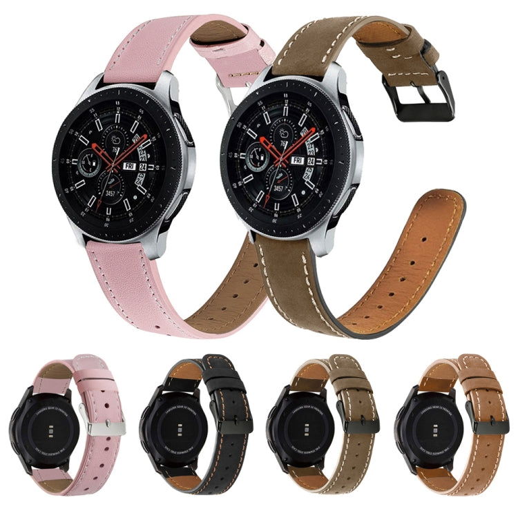 For Samsung Galaxy Watch Active / Active 2 40mm / Active 2 44mm Round Tail Genuine Leather Replacement Strap Watchband, For Samsung Galaxy Watch Active