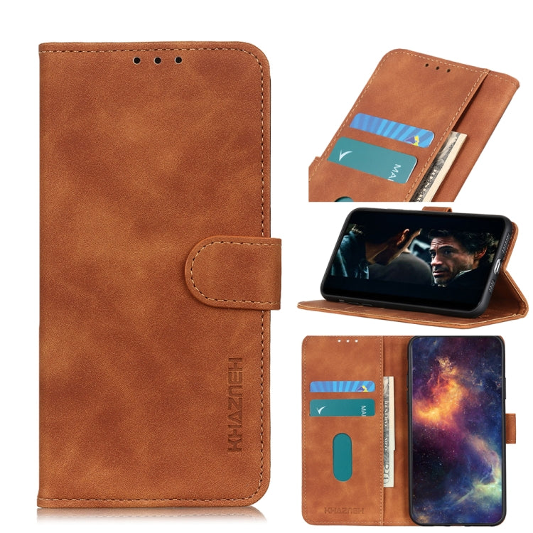 KHAZNEH Retro Texture PU + TPU Horizontal Flip Leather Case with Holder & Card Slots & Wallet, For Samsung Galaxy A32 5G, For Xiaomi Poco M3
