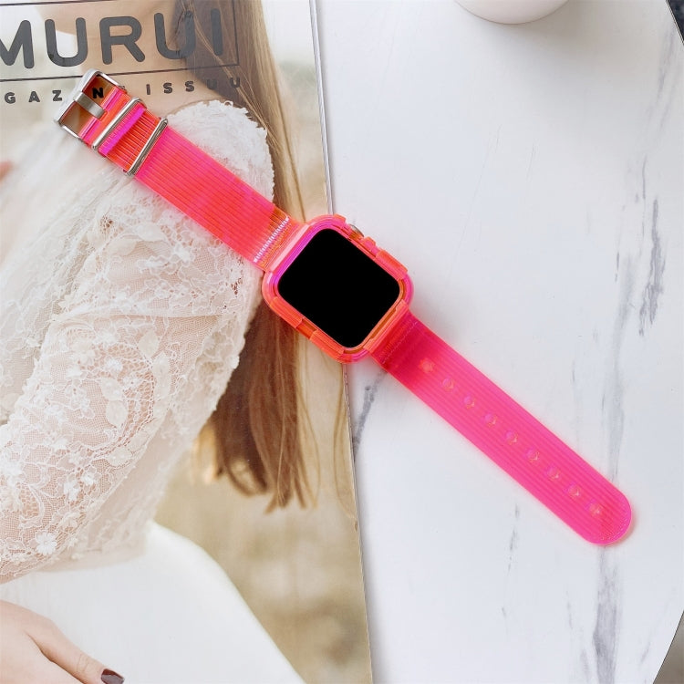 Candy Color Transparent TPU Watchband For Apple Watch Series 6 & SE & 5 & 4 44mm, For Apple Watch Series 7 45mm / & 6 & SE & 5 & 4 44mm