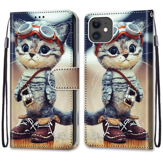 Coloured Drawing Cross Texture Horizontal Flip PU Leather Case with Holder & Card Slots & Wallet & Lanyard, For iPhone 11, For iPhone 11 Pro
