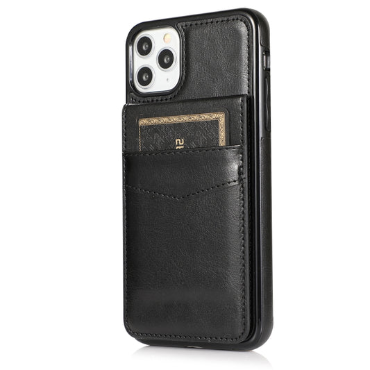 Solid Color PC + TPU Protective Case with Holder & Card Slots, For iPhone 11 Pro Max, For iPhone 12 mini, For iPhone 12 / 12 Pro, For iPhone 12 Pro Max