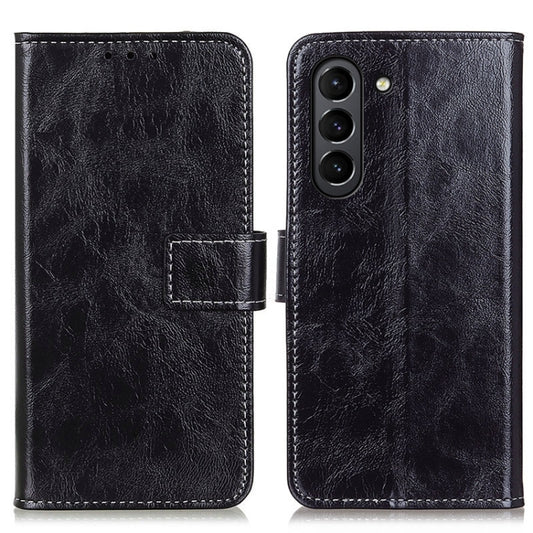 Retro Crazy Horse Texture Horizontal Flip Leather Case with Holder & Card Slots & Photo Frame & Wallet, For Samsung Galaxy S21 FE