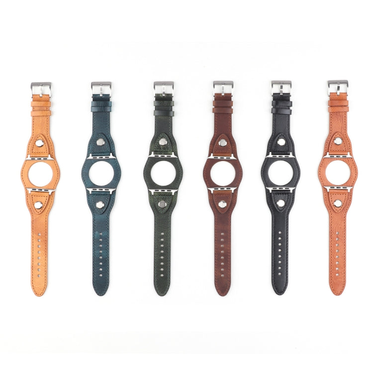 Leather Replacement Strap Watchband, For Apple Watch Series 7 41mm / & 6 & SE & 5 & 4 40mm, For Apple Watch Series 7 45mm / & 6 & SE & 5 & 4 44mm