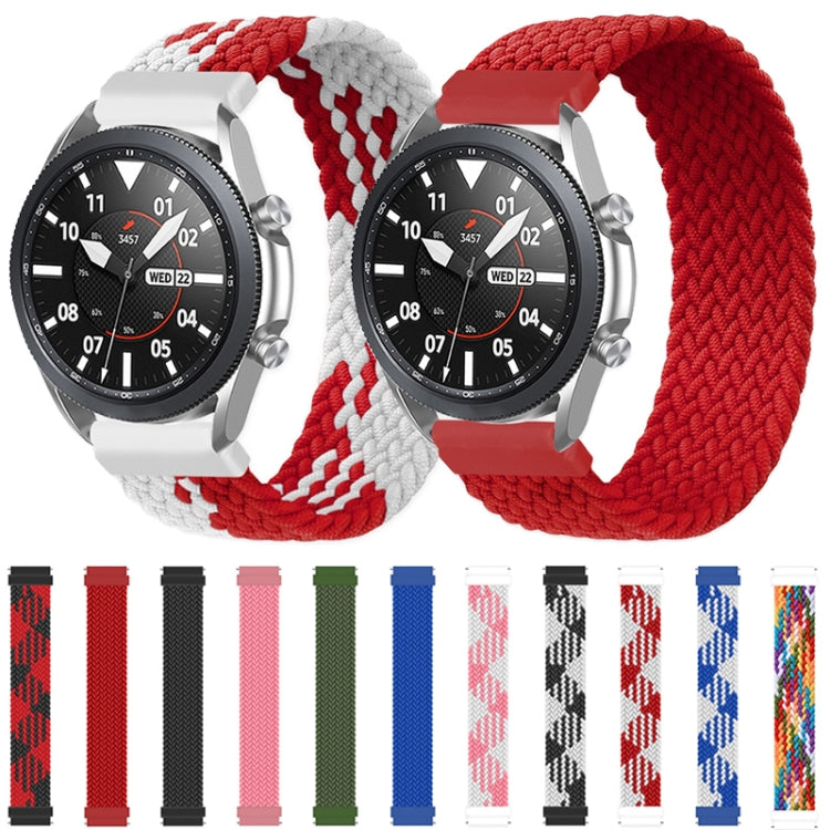 For Samsung Galaxy Watch 46mm Adjustable Nylon Braided Elasticity Replacement Strap Watchband, 125mm, 135mm, 145mm, 155mm