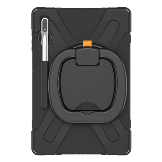Silicone + PC Protective Case with Holder & Shoulder Strap, For Samsung Galaxy Tab S8+ / Tab S8 Plus / Tab S7 FE / Tab S7+ T970/T975