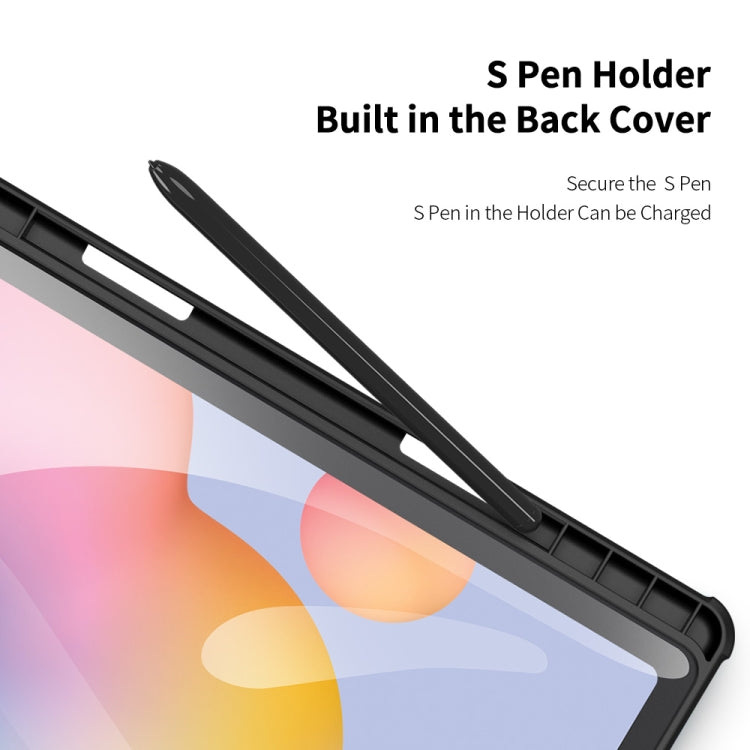 DUX DUCIS TOBY Series Antiskid PU Leather + PC + TPU Horizontal Flip Case with Holder & Pen Slot & Sleep / Wake-up Function, For Samsung Galaxy Tab S8+ / Tab S8 Plus / Tab S7 FE / Tab S7+, For Samsung Galaxy Tab S6 Lite
