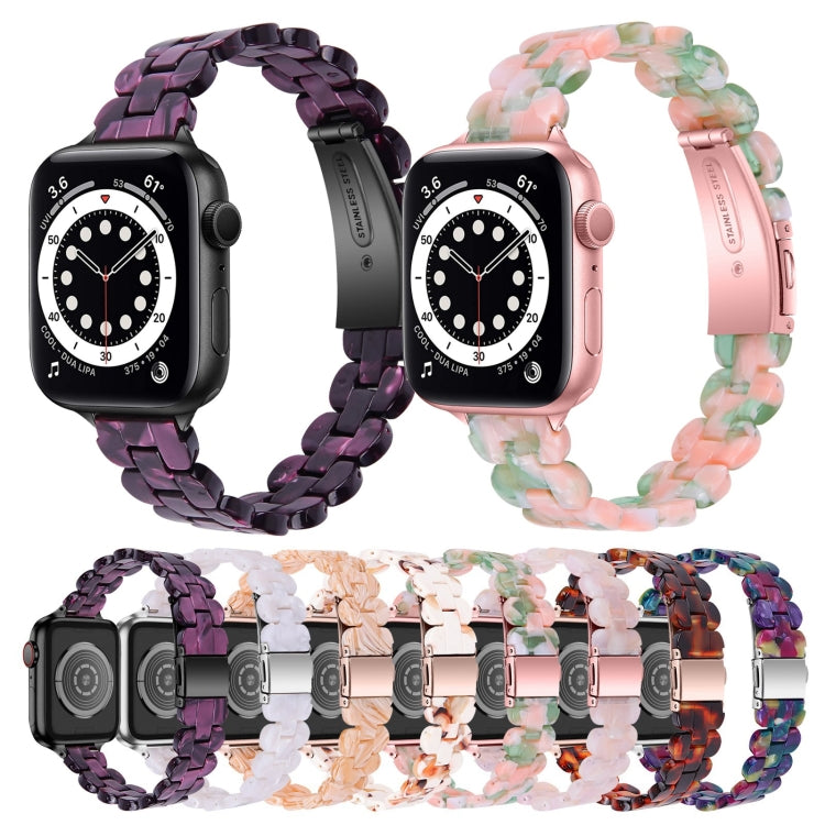 Oval Resin Replacement Strap Watchband, For Apple Watch Series 7 41mm / & 6 & SE & 5 & 4 40mm, For Apple Watch Series 7 45mm / & 6 & SE & 5 & 4 44mm