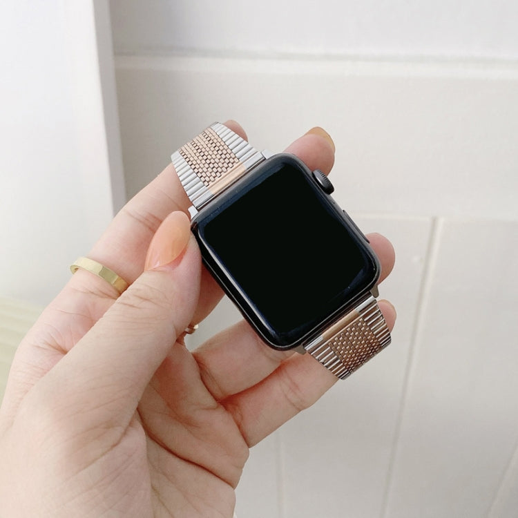 Small Waist Steel Replacement Strap Watchband, For Apple Watch Series 7 41mm / & 6 & SE & 5 & 4 40mm, For Apple Watch Series 7 45mm / & 6 & SE & 5 & 4 44mm
