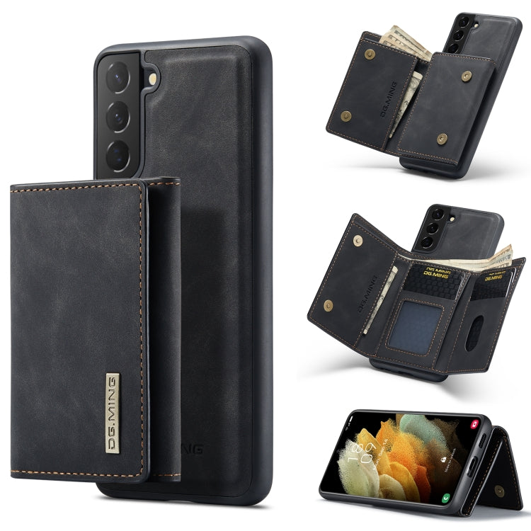 DG.MING M1 Series 3-Fold Multi Card Wallet Back Cover Shockproof Case with Holder Function, For Samsung Galaxy A12 5G, For Samsung Galaxy A21s, For Samsung Galaxy A22 5G, For Samsung Galaxy S21, For Samsung Galaxy S21 FE, For Samsung Galaxy S21+