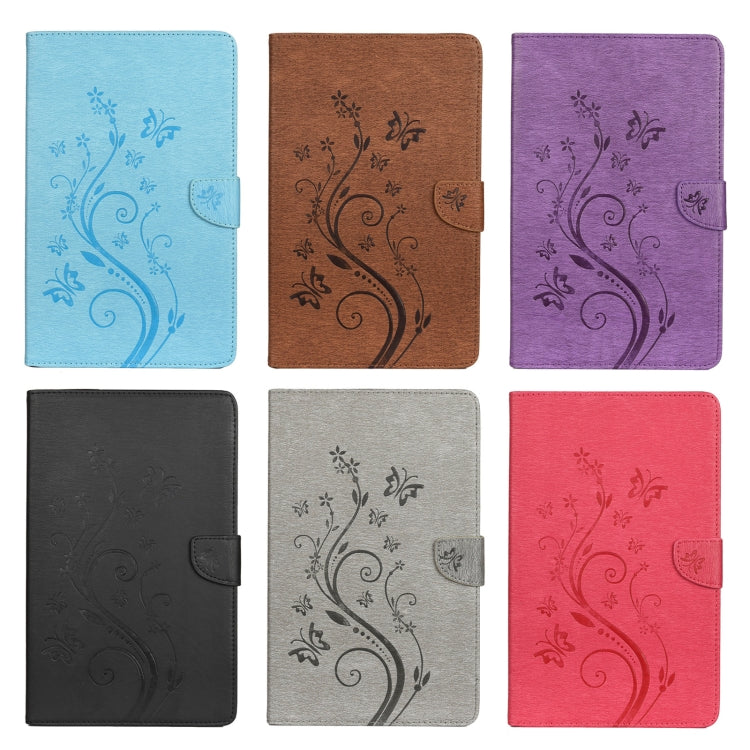 Butterfly Flower Embossing Pattern Horizontal Flip Leather Case with Holder & Card Slots & Wallet, For Samsung Galaxy Tab A7 Lite / T220, For Samsung Galaxy Tab S6 Lite / P610
