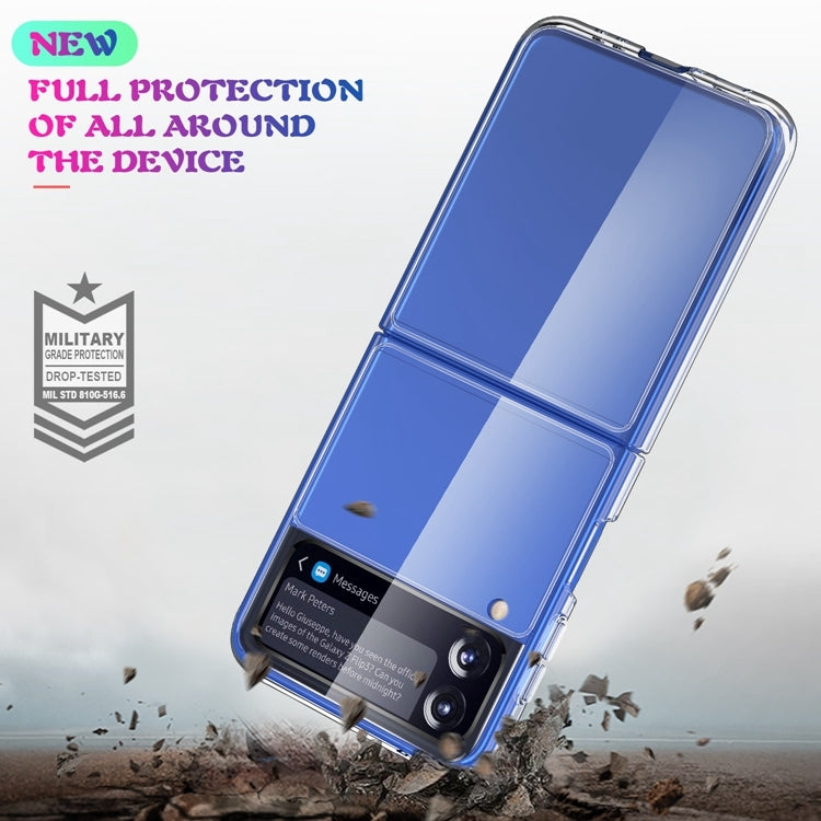 Simple All-inclusive Clear Crystal Acrylic +TPU Shockproof Case, For Samsung Galaxy Z Flip3 5G