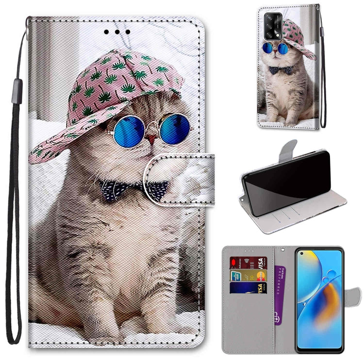 Coloured Drawing Cross Texture Horizontal Flip PU Leather Case with Holder & Card Slots & Wallet & Lanyard, For OPPO A72 5G / A73 5G / A53 5G, For OPPO F19 / A74 4G