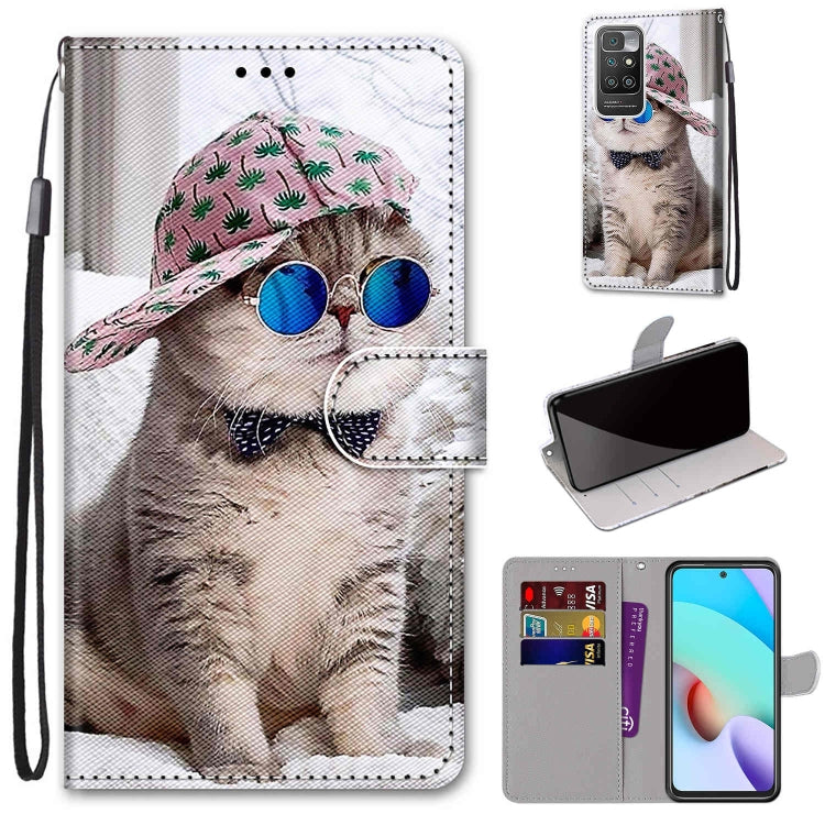 Coloured Drawing Cross Texture Horizontal Flip PU Leather Case with Holder & Card Slots & Wallet & Lanyard, For OPPO A94 5G / A95 5G / F19 Pro+ 5G, For Xiaomi Redmi 10