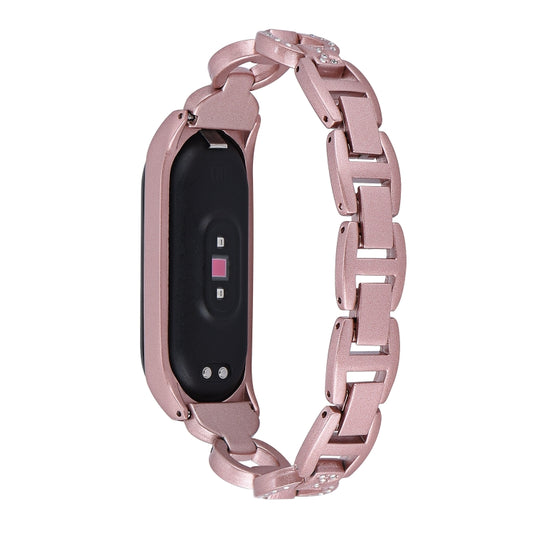8-shaped Diamond Alloy Replacement Strap Watchband, For Xiaomi Mi Band 6 / 5, For Xiaomi Mi Band 4 / 3