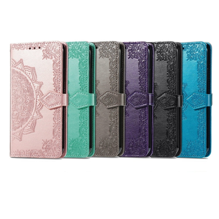 Mandala Flower Embossed Horizontal Flip Leather Case with Holder & Three Card Slots & Wallet & Lanyard, For Samsung Galaxy A03s 166mm