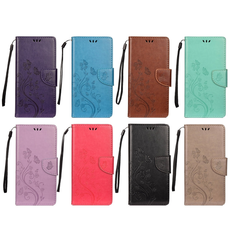 Butterfly Flower Pattern Horizontal Flip Leather Phone Case with Card Slot & Holder, For Samsung Galaxy A13 5G