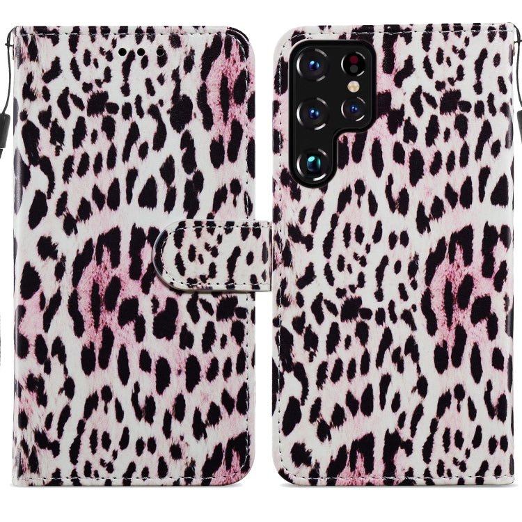 Painted Pattern Horizontal Flip Phone Leather Case with Holder & Card Slots & Photo Frame, For Samsung Galaxy S22 5G, For Samsung Galaxy S22+ 5G, For Samaung Galaxy S22 Ultra 5G