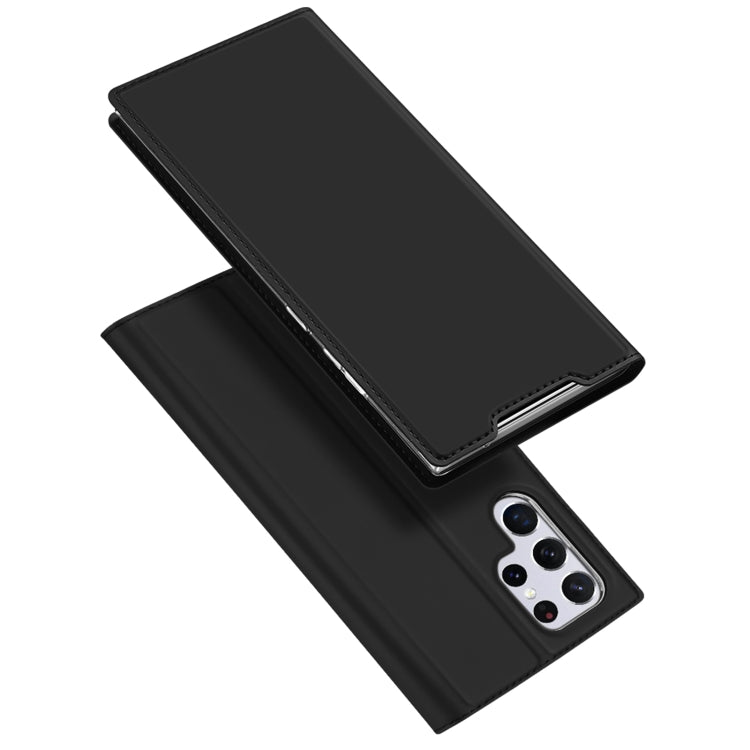 DUX DUCIS Skin Pro Series Horizontal Flip Leather Phone Case with Holder & Card Slots, For Samsung Galaxy S22 5G, For Samsung Galaxy S22+ 5G, For Samsung Galaxy S22 Ultra 5G