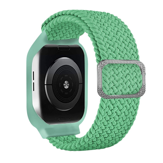 TPU Frame Buckle Braid Integrated Replacement Watchband For Apple Watch Series, 6 & SE & 5 & 4 40mm / 3 & 2 & 1 38mm, 6 & SE & 5 & 4 44mm / 3 & 2 & 1 42mm