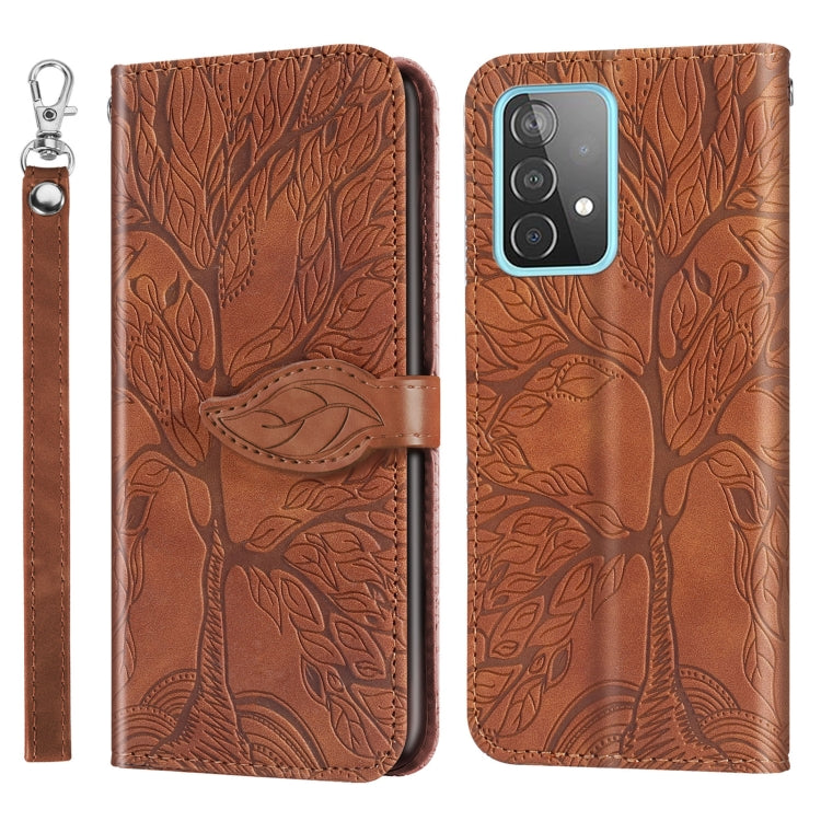Life of Tree Embossing Leather Phone Case, For Samsung Galaxy A33 5G, For Samsung Galaxy A53 5G