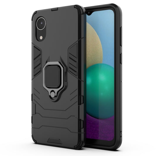 PC + TPU Shockproof Protective Phone Case with Magnetic Ring Holder, For Samsung Galaxy A03 Core