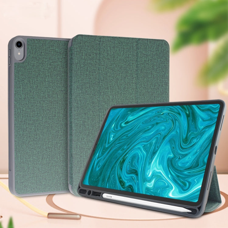 Mutural Exquisite Series Cloth Texture PU+TPU Leather Case with 3-Fold Holder & Pen Slot & Sleep & Wake-up Function, For iPad Pro 11 inch, For iPad Mini 5 / 4, For iPad 9.7, For iPad Pro 12.9, For iPad Pro 10.5