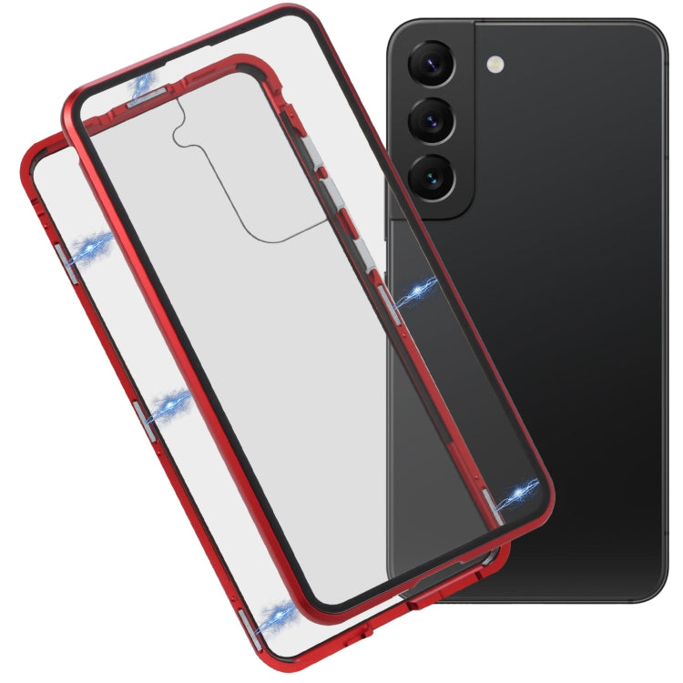 HD Magnetic Metal Tempered Glass Phone Case, For Samsung Galaxy S21 FE 5G