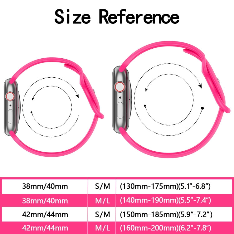Butterfly Buckle Silicone Watchband, Size: S For Apple Watch Series, 7 45mm / 6&SE&5&4 44mm / 3&2&1 42mm