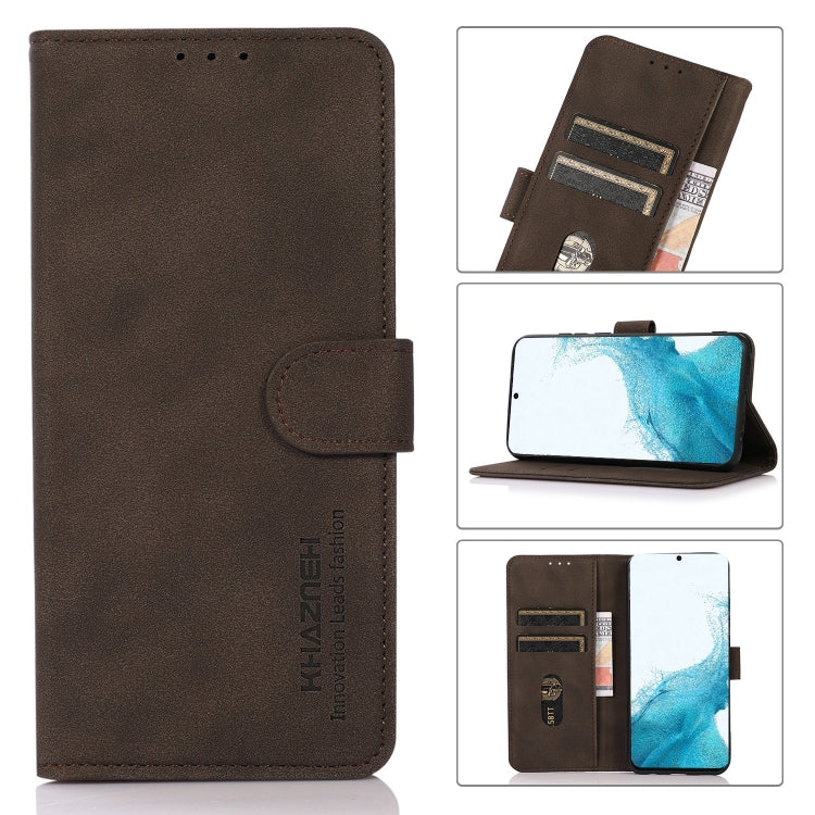 KHAZNEH Matte Texture Leather Phone Case, For Samsung Galaxy S22 5G