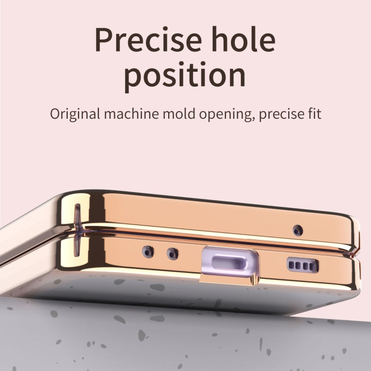Electroplating Mirror Hinge Phone Case, For Samsung Galaxy Z Flip3 5G