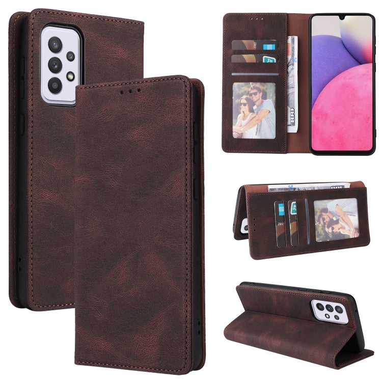 Simple Suction Closure Leather Phone Case, For Samsung Galaxy S22 5G, For Samsung Galaxy S22+ 5G, For Samsung Galaxy S22 Ultra 5G, For Samsung Galaxy A13 5G, For Samsung Galaxy A53 5G, For Samsung Galaxy A33 5G