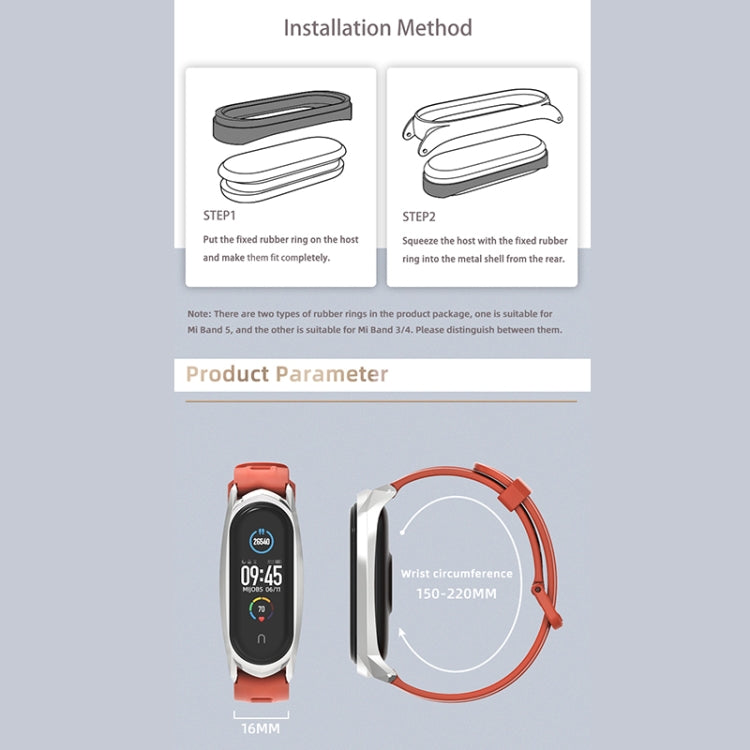 For Xiaomi Mi Band 6 / 5 Mijobs Flat Hole Silicone Watch Band, CS Case, GT Case, Plus Case, TF Case