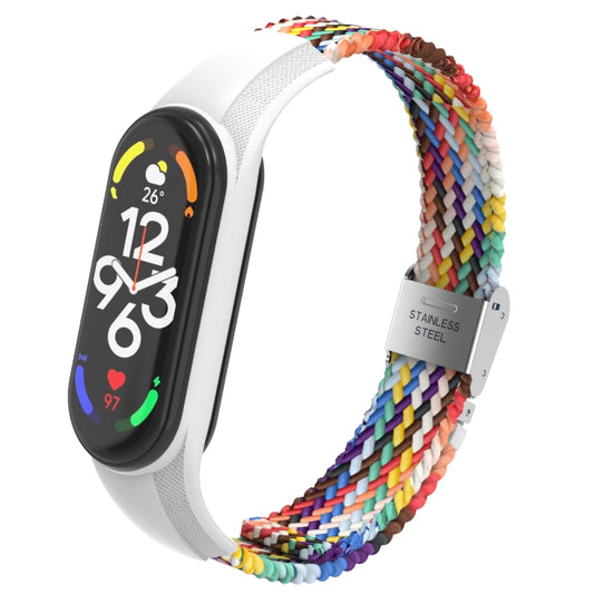Adjustable Nylon Braided Integrated Watch Band, For Xiaomi Mi Band 7