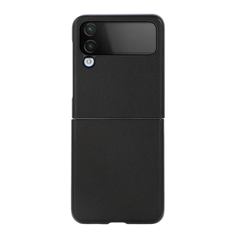 Sheep Texture Genuine Leather Phone Case, For Samsung Galaxy Z Flip4