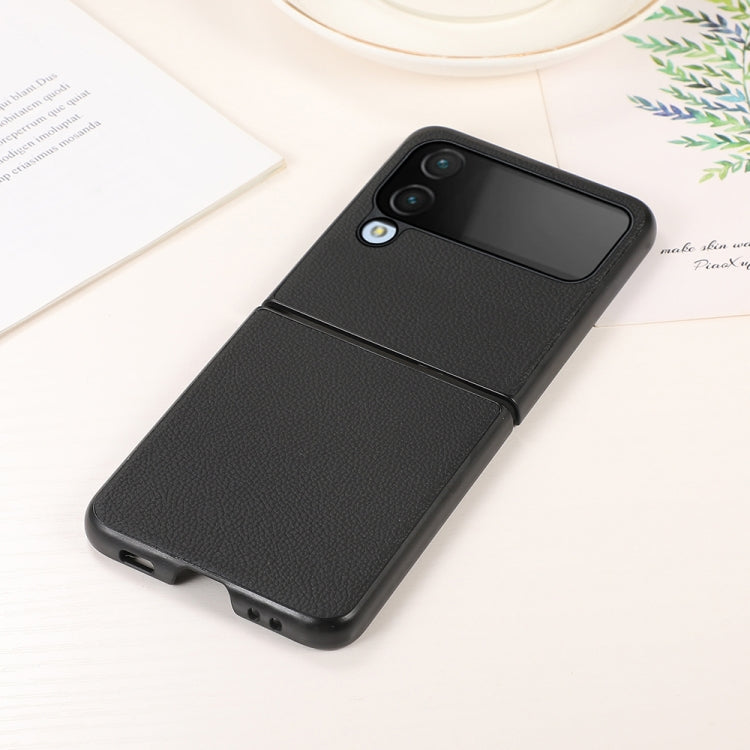 Genuine Leather Shockproof Protective Leather Phone Case, For Samsung Galaxy Z Flip4