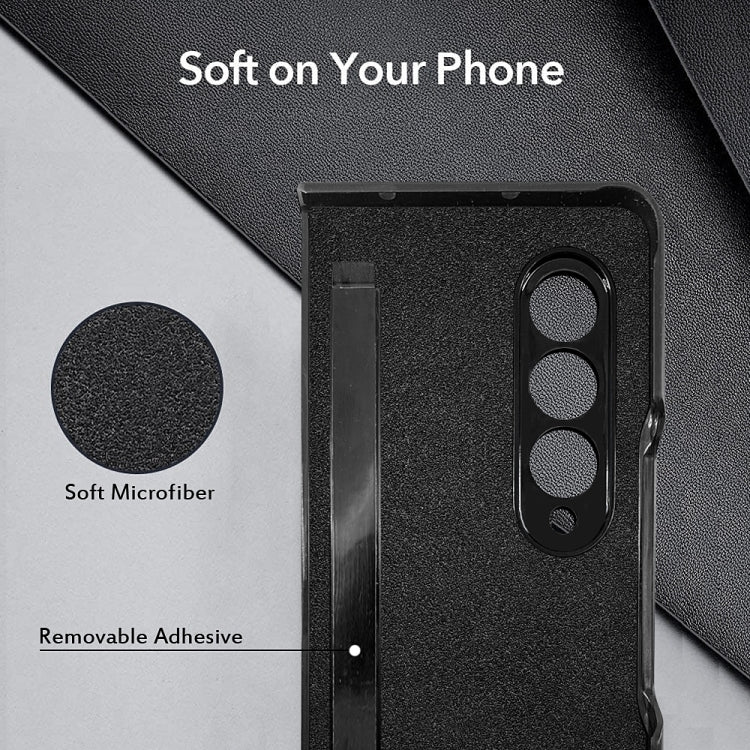 Litchi Texture Soft Micorofiber Folding Phone Case, For Samsung Galaxy Z Fold4