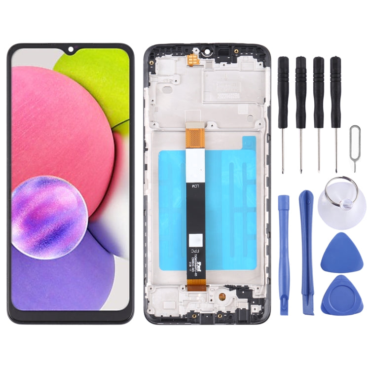 LCD Screen and Digitizer Full Assembly with Frame, For Samsung Galaxy A03s SM-A037U US Edition, For Samsung Galaxy A02s SM-A025F, For Samsung Galaxy A03 SM-A035F, For Samsung Galaxy A03s SM-A037F, For Samsung Galaxy A03s SM-A037G/A037M