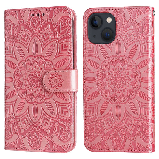 Embossed Sunflower Leather Phone Case, For iPhone 13 mini, For iPhone 13, For iPhone 13 Pro, For iPhone 13 Pro Max, For iPhone 12 mini, For iPhone 12 / 12 Pro, For iPhone 12 Pro Max, For iPhone 11, For iPhone 11 Pro