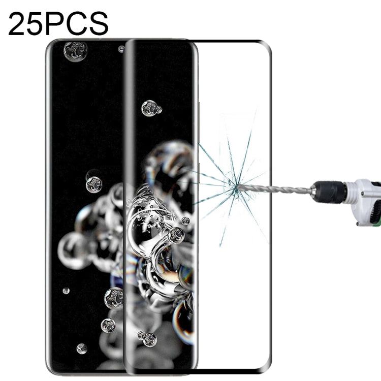 25 PCS 3D Curved Edge Full Screen Tempered Glass Film, For Samsung Galaxy S10 Lite, For Samsung Galaxy S20, For Samsung Galaxy S20+, For Samsung Galaxy S20 Ultra