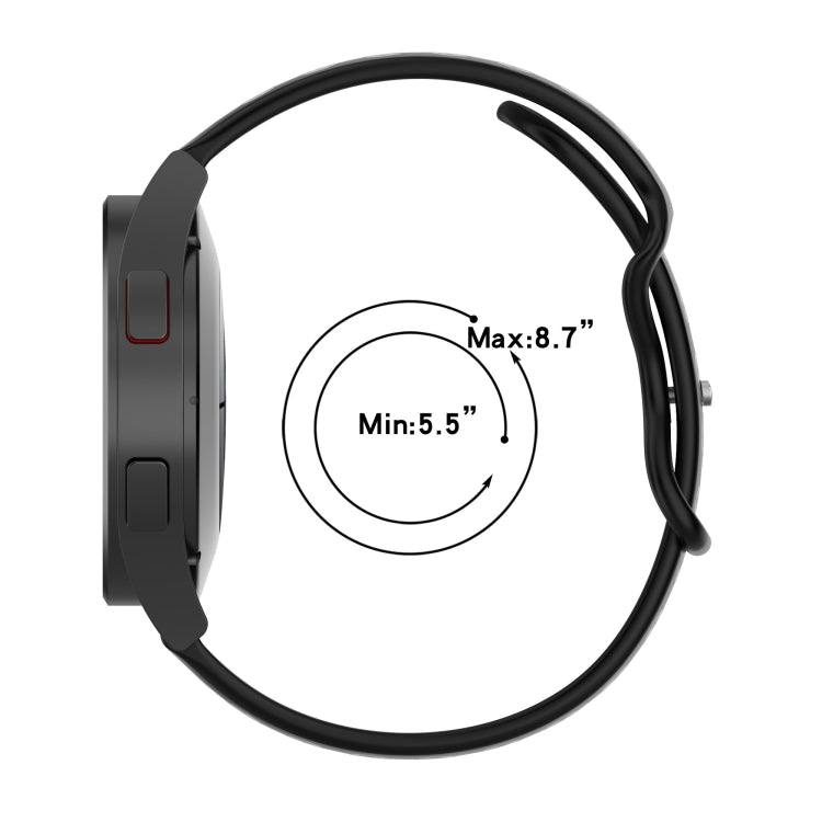 20mm Two-color Diamond Silicone Watch Band, For Samsung Galaxy Watch 5 40mm, For Samsung Galaxy Watch 5 44mm, For Samsung Galaxy Watch 5 Pro 45mm