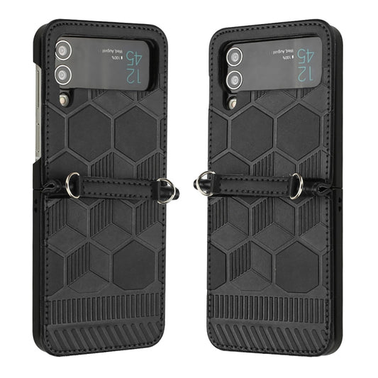 Football Texture Leather Phone Case, For Samsung Galaxy Z Flip3 5G, For Samsung Galaxy Z Flip4