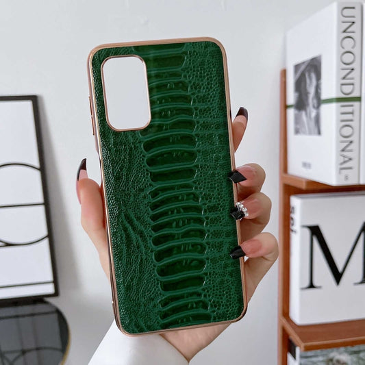 Genuine Leather Weilai Series Nano Electroplating Phone Case, For Samsung Galaxy A53 5G, For Samsung Galaxy S22 Ultra 5G