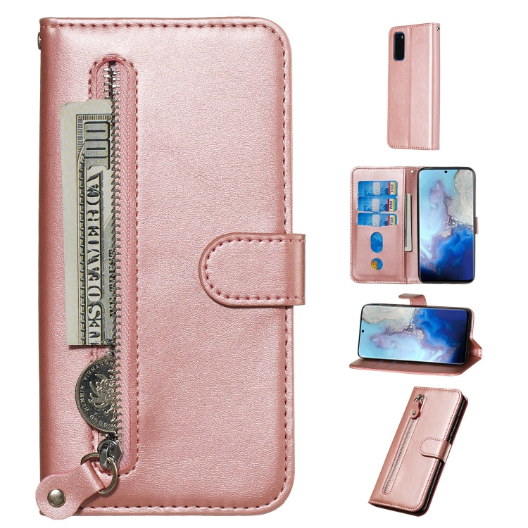 Fashion Calf Texture Zipper Horizontal Flip Leather Case with Stand & Card Slots & Wallet Function, For Galaxy S20 Ultra, For Galaxy S20, For Galaxy S20+