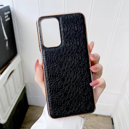 Sky Series Nano Electroplating Genuine Leather Phone Case, For Samsung Galaxy A13 4G, For Samsung Galaxy A23 4G / 5G