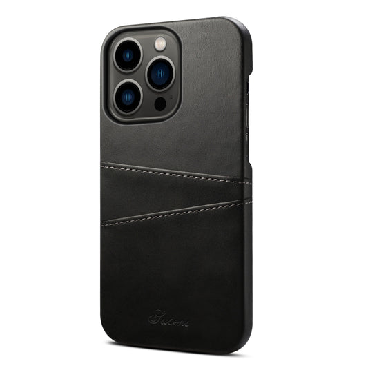 Suteni Calf Texture Card Slots Phone Case, For iPhone 14, For iPhone 14 Plus, For iPhone 14 Pro, For iPhone 14 Pro Max
