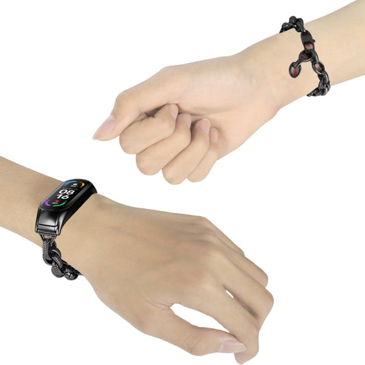 Corrugated Twist Chain Metal Watch Band, For Xiaomi Mi Band 3 / 4, For Xiaomi Mi Band 5 / 6, For Xiaomi Mi Band 7