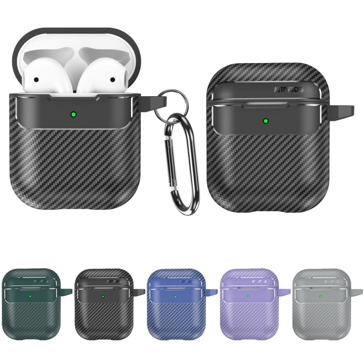 Carbon Fiber Texture Anti-fall Earphone Protective Case, For AirPods 1 / 2, For AirPods 3, For AirPods Pro, For AirPods Pro 2