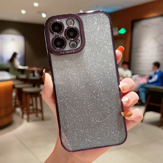 High Transparent Gradient Color Glitter TPU Phone Case, For iPhone XR, For iPhone X / XS, For iPhone 7 Plus / 8 Plus, For iPhone 7 / 8 / SE 2020