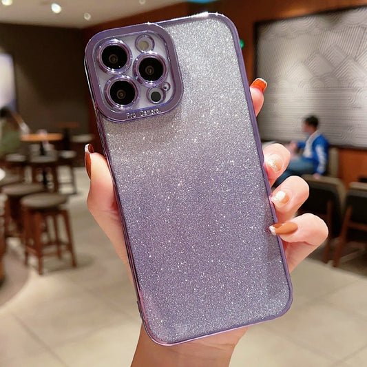 High Transparent Gradient Color Glitter TPU Phone Case, For iPhone 14 Plus, For iPhone 14 Pro Max, For iPhone 14 Pro, For iPhone 14
